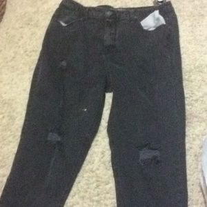 Black Distressed skater jeans